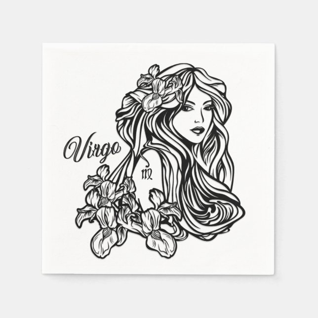 Virgo The Virgin Zodiac Napkins (Front)