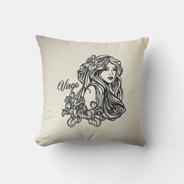 Virgo The Virgin Zodiac Outdoor Pillow (Front)