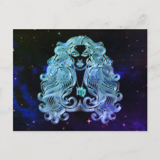 virgo the virgin zodiac postcard (Front)