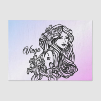 Virgo The Virgin Zodiac Purple Tissue Paper