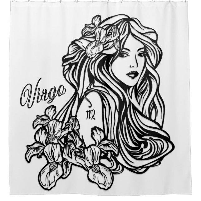Virgo The Virgin Zodiac Shower Curtain (Front)