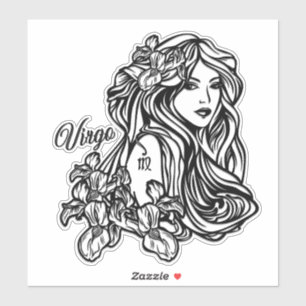 Virgo The Virgin Zodiac Sticker