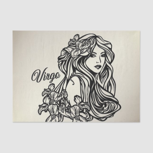 Virgo The Virgin Zodiac Tissue Paper (Front)