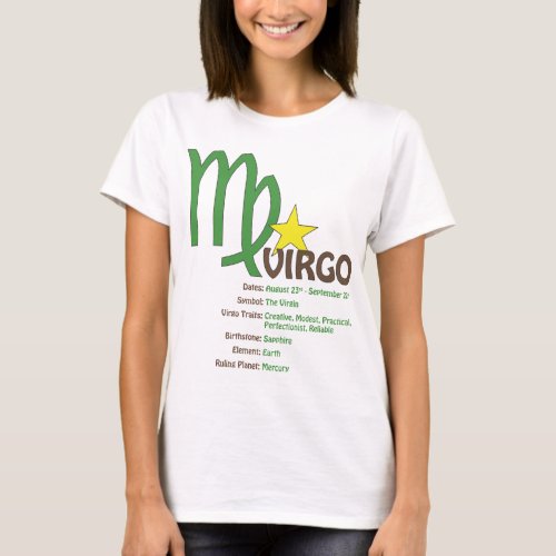 Virgo Traits Ladies T_Shirt
