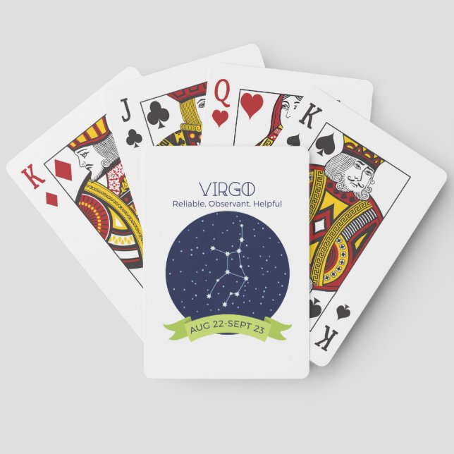 Virgo Traits Poker Cards (Back)