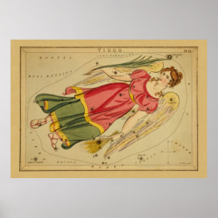 Virgo - Vintage Sign of the Zodiac Image