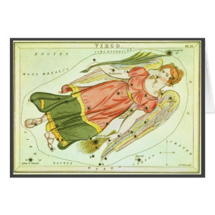 Virgo Virgin Vintage Constellation Urania's Mirror Cards