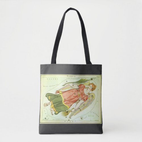 Virgo Virgin Vintage Constellation Uranias Mirror Tote Bag