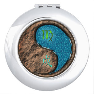 Virgo & Water Dog Compact Mirror
