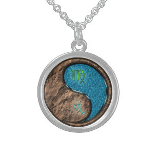 Virgo & Water Dog Sterling Silver Necklace