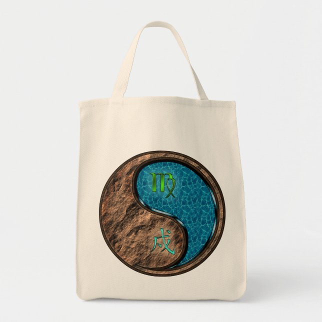 Virgo & Water Dog Tote Bag (Front)