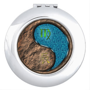 Virgo & Water Dragon Compact Mirror