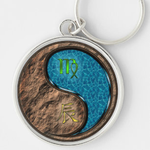 Virgo & Water Dragon Keychain