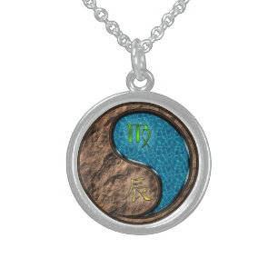 Virgo & Water Dragon Sterling Silver Necklace