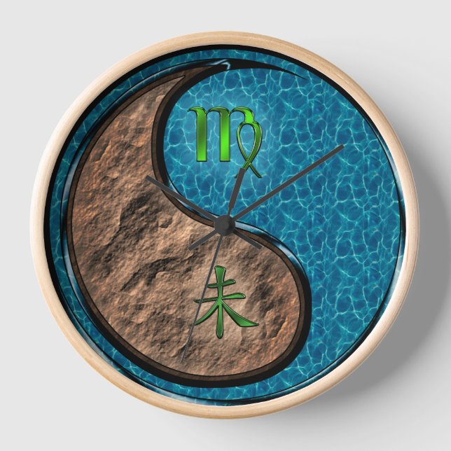 Virgo & Water Goat Clock (Front)