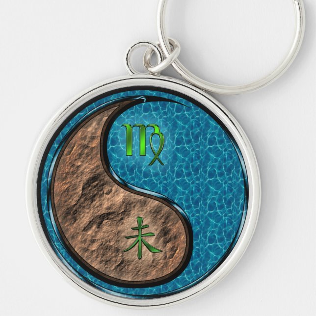 Virgo & Water Goat Keychain (Front)
