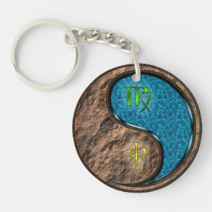 Virgo & Water Monkey Keychain