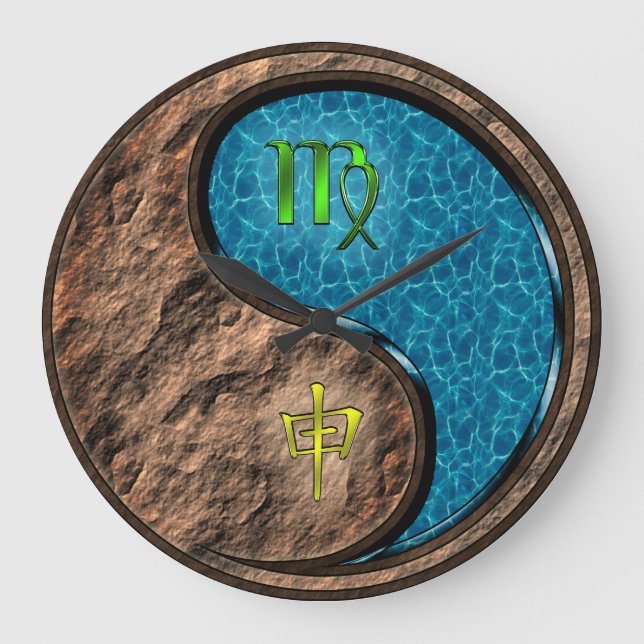 Virgo & Water Monkey Large Clock (Front)