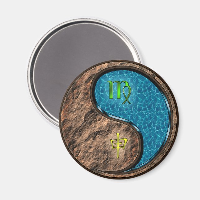 Virgo & Water Monkey Magnet (Front/Back)