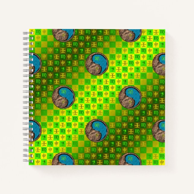 Virgo & Water Monkey Notebook (Front)