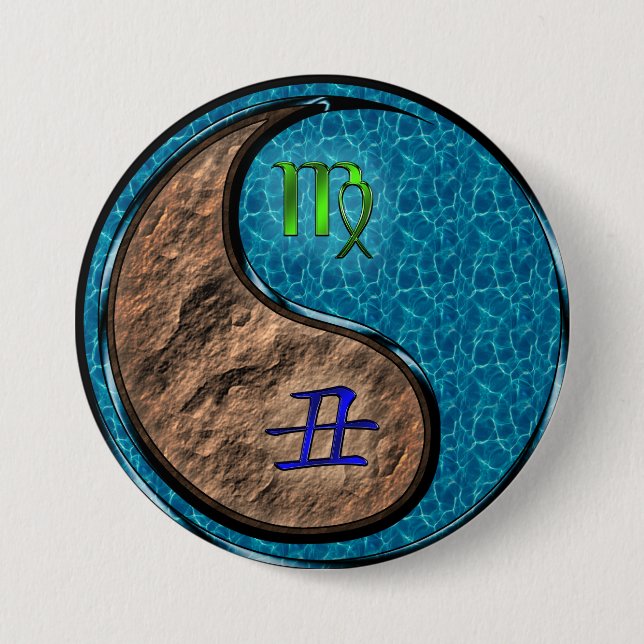 Virgo & Water Ox Button (Front)