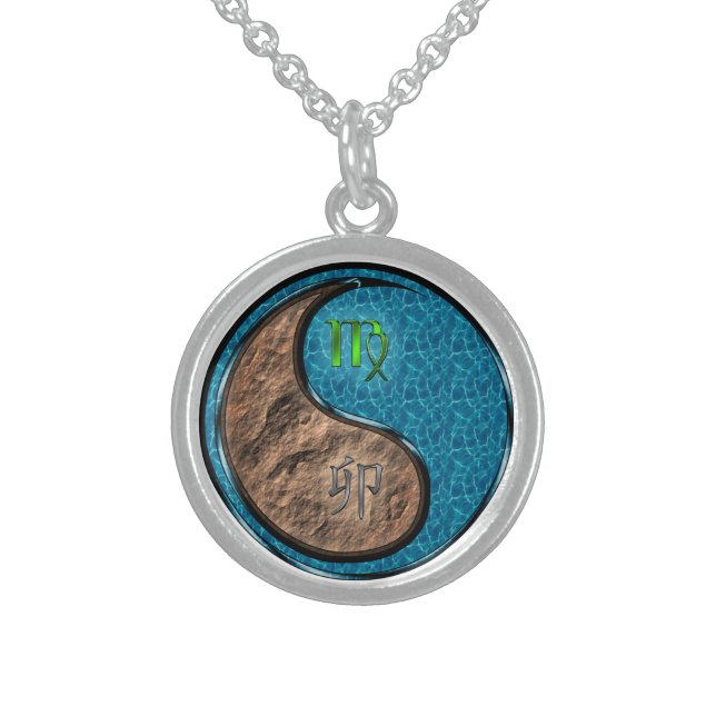 Virgo & Water Rabbit Sterling Silver Necklace (Front)