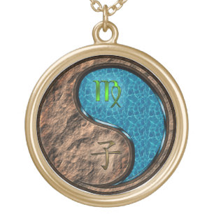 Virgo & Water Rat Gold Plated Necklace