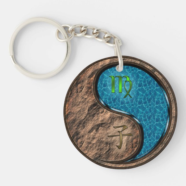 Virgo & Water Rat Keychain (Front)