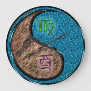 Virgo & Water Rooster Large Clock