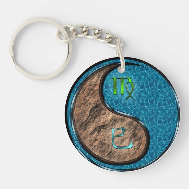 Virgo & Water Snake Keychain (Front)