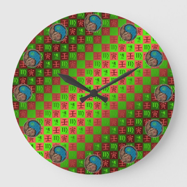 Virgo & Water Tiger Large Clock (Front)
