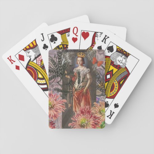 Virgo Woman Astrology Whimsical Portrait Poker Cards