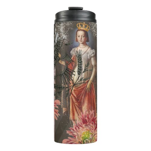 Virgo Woman Astrology Whimsical Portrait Thermal Tumbler