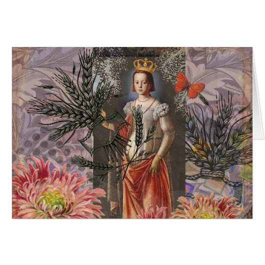 Virgo Woman Portrait Antique Colorful Rich (Front Horizontal)