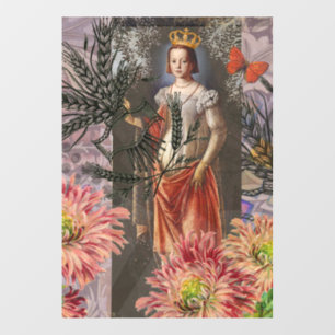 Virgo Woman Portrait Antique Colorful Rich Floor Decals