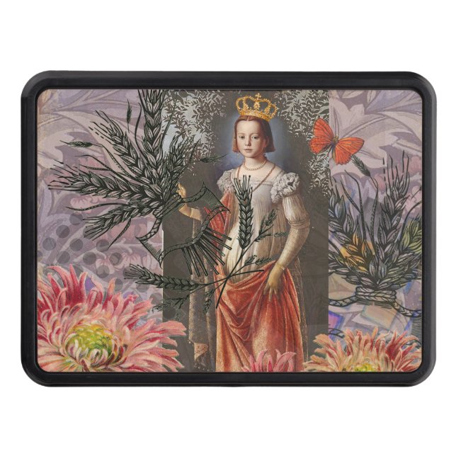 Virgo Woman Portrait Antique Colorful Rich Hitch Cover (Front)