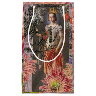 Virgo Woman Portrait Antique Colorful Rich Small Gift Bag
