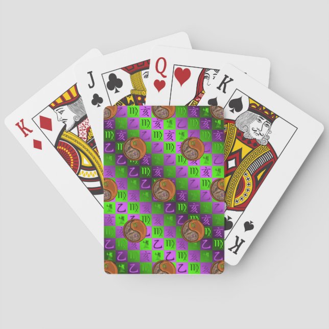Virgo & Wood Boar Classic Playing Cards (Back)
