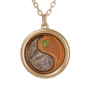 Virgo & Wood Boar Gold Plated Necklace