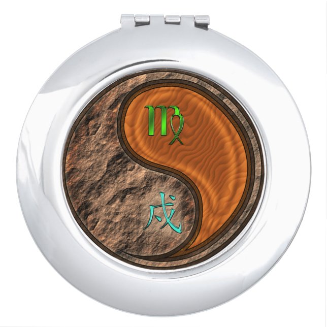 Virgo & Wood Dog compact mirror (Front)