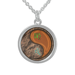 Virgo & Wood Dog Sterling Silver Necklace