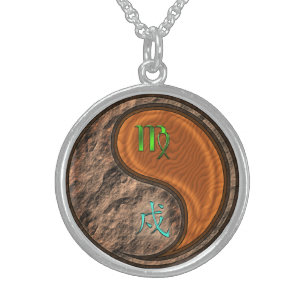 Virgo & Wood Dog Sterling Silver Necklace