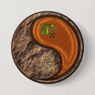 Virgo & Wood Dragon Button