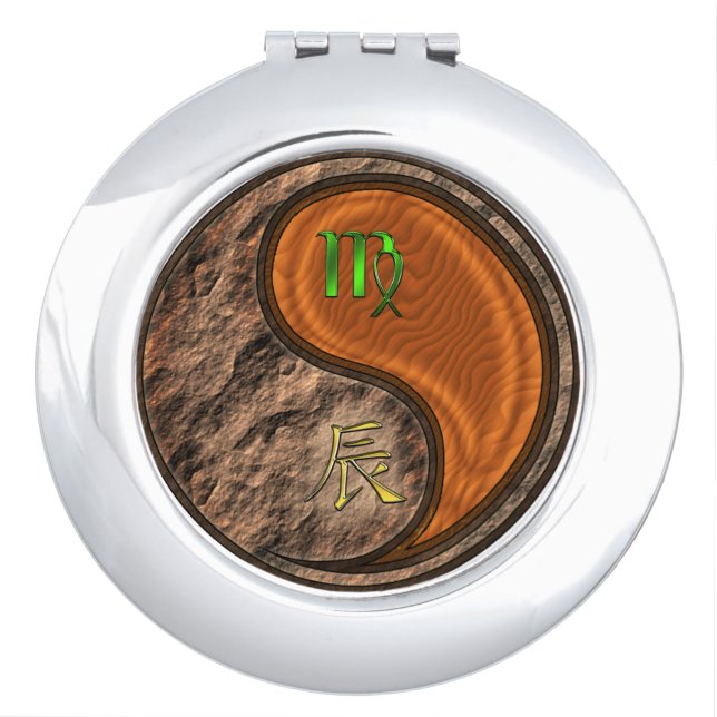 Virgo & Wood Dragon Compact Mirror (Front)