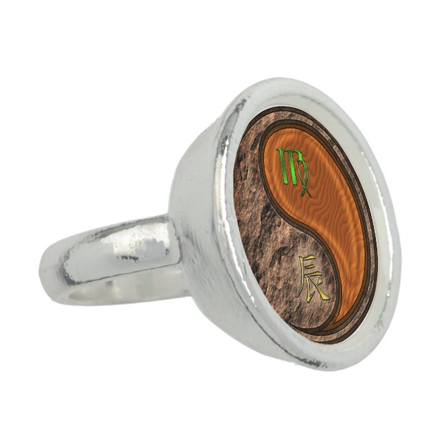 Virgo & Wood Dragon Ring (Side)