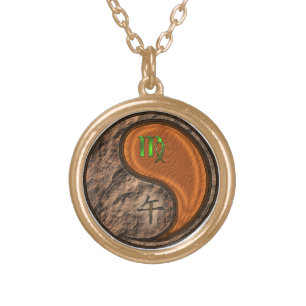 Virgo & Wood Horse Gold Plated Necklace