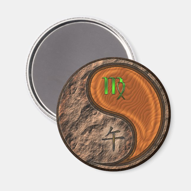 Virgo & Wood Horse Magnet (Front/Back)