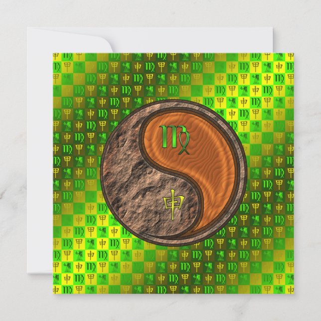 Virgo & Wood Monkey Card (Front)