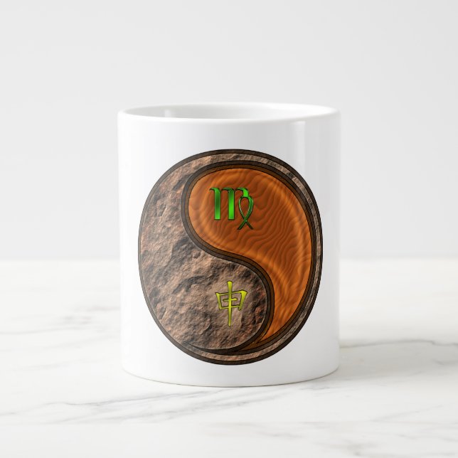 Virgo & Wood Monkey Giant Coffee Mug (Front)