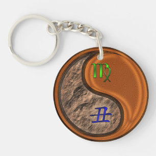 Virgo & Wood Ox Keychain